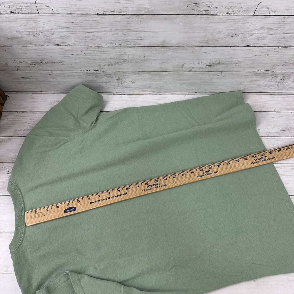Carhartt T-Shirt Womens Large short sleeve Work‎ casual Loose fit Green K87-W - Picture 9 of 10